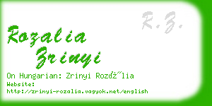 rozalia zrinyi business card